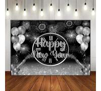 Happy Year Party Gold Glittering Photography Backdrops for Festivals Background Xmas Home Baby Shower Fireplace Photo City Night Banner
