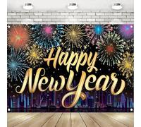 Happy Year Photography Backdrop Colorful Party Firework Background Print Wall Decorations Backdrop Party Background Poster Decoration Baby Shower