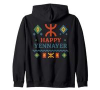 Happy Yennayer Apparel Amazigh Symbols Berber New Year Zip Hoodie