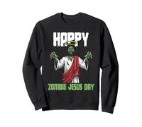 Happy Zombie Jesus Religious Easter Day Celebration Funny Sweatshirt