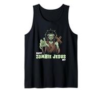 Happy Zombie Jesus Religious Easter Day Celebration Funny Tank Top