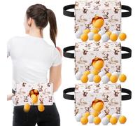 HappyAlley 4 Sets Shower Shaking Swing Balls Game Set Included 4 Shake Box and 4 Belts with 80 Balls Funny Activities Shower Party Games for Family Outdoors Indoors (Brown,Bear)