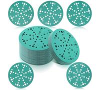 HappyAlley 60 PCS 6-inch Sanding Discs, 49-Hole Sand Paper 80, 120, 150, 180, 240 Grit, Heavy Duty Hook & Loop Film Discs Sandpaper Compatible with Festool 150 Series Random Orbital Sander