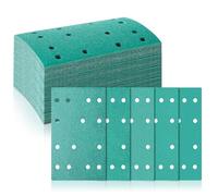 HappyAlley 75 Pcs 3" x 5" Sandpaper Assortment Compatible with Festool 14 Hole 80, 120, 150, 180, 240 Grit (15 of Each) Hook & Loop Sanding Sheet Compatible with Festool RTS 400 & Mirka Deos 353