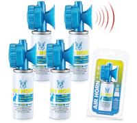 HappyAlley Air Horn, 1.4 oz 120 dB Loud Air Horns for Safety, for Coyotes and Aggressive Dog, Stops Attacking Fighting Barking Chasing, Effective Training Tool & Outdoor Safety Alarm, Blue(4 Pack)
