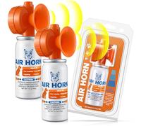 HappyAlley Air Horn, 1.4 oz 120 dB Loud Pet Trainer to Stop Dog Attacking Barking Fighting Jumping, Coyotes Air Horn for Safety, Protect Yourself & Pet While Walking, Orange(2 Pack)
