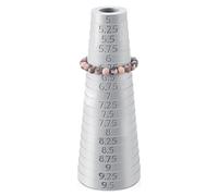 HappyAlley Professional Bracelet Sizer Mandrel, 3D Printed Plastic Bracelet Measuring Tool with 5-9.5" Markings, Essential for Jewelry Makers, Retailers, DIY Crafters at Home(Standard,Grey)