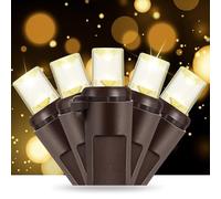 HappyAlley Slow Twinkling Christmas Light, 100 LED 35Ft Pulsing Twinkle Lights for Christmas Tree, 5mm Wide Angle Soft Random Shimmering Set with White Wire Cord, Waterproof String Lights(Warm White)