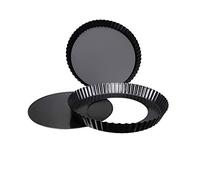 Happybase Tart Pans Set of 2, 9 Inches Non-Stick Removable Loose Bottom Quiche Dish Tart Tin, Flan Tins Pie Pans Pizza Pan
