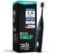happybrush Sonic Toothbrush Eco Vibe 3+ - "The Lions' Den - Test Winner - Electric Toothbrush with 8 W attery - Ultrasonic Toothbrushes - Allblack