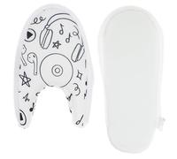 HAPPYFEET SLIPPERS Happy Feet Printed Zlipperz, Music Printed Zlipperz, 4-5 Women/3-4 Men