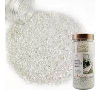 HappyFiller 1.3 LB Crushed Glass Terrarium Sand Vase Fillers Planter Soil Cover Stones Fairy Garden Gravel Pebbles Candle Holder Decor Mini Rock,Resin Art,Crafts Glitter,Wedding Ceremony,Ivory White