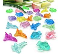 HappyFiller 75 Pcs Acrylic Planes Vase Filler, 9 Colors Mini Plane Scatter | 75 Mini Airplanes, 9+ Colors: Packed in a Sheer Organza Bag and Colorful Gift Box, Easy to Store, Gift and Reuse Year Round