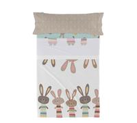 HappyFriday Moshi Moshi Rabbit Family Bedding Set Multicolor 80/90 Bed 2 Pieces