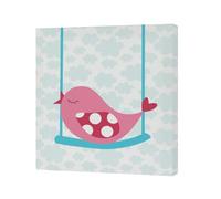 HappyFriday Mr Fox Little Birds Canvas Multicolor 27 x 27 cm