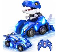 HappyGoLucky Dinosaur Remote Control Cars, Transforming Toy for 3-12