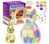 HappyGoLucky DIY Cat Craft Kits for Kids, Girls Birthday Presents for 5 6 7 8 Year Olds Girl Kids Toys Age 5-12 Bedroom Decor Gifts for 5-10 Year Olds Girls Birthday Gifts