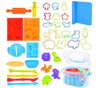 HappyGoLucky Play Set Accessories for 4-9 Year Old Boys - Play Tools, Modelling Clay Tools Set - Christmas Xmas Gifts for Kids