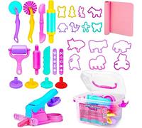 HappyGoLucky Play Sets for Kids, Play Tools and Cutters Toys for 3-9 Year Old Boys Girls Plasticine Tools for Children 3 4 5 Year Old Modelling Clay Tools Set for Kids Toys Age 3-8