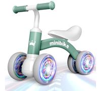 HappyGoLucky Toddler Toys for 1 2 Year Old Boys Gifts, 4 Wheels Lighting Ride On Baby Balance Bike Trike Toys for 1 2 Year Old Boy Toys Age 1 2, Baby Toys for 1 Year Old Boy Toys Easter Gifts for Kids