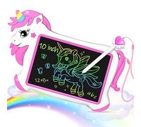 HappyGoLucky Unicorn Gifts Toys for 2-8 Year Olds Girls, 10Inch Drawing Pad Toddler Toys LCD Writing Tablet with Lock Function, Erasable, Portable, Early Christmas Presents Birthday Gifts Travel Games