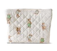 HAPPYHEIDI Quilted Cotton Makeup Bag Cosmetic Toiletry Travel Pouch Purse accessory Organizer,Cute Teddy Bears
