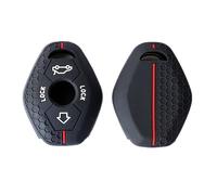 Happyit Honeycomb Pattern Silicon Car Key Cover Cases Compatible with bmw X3 X5 Z3 Z4 3 5 7 Series E38 E39 E46 E83 1998-2005 2 Buttons Black