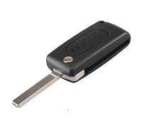 Happyit Plastic Car Key Shell for Peugeot 207 307 308/ 407 607 807 for Citroen C2 C3 C4 C5 C6 Flip Folding (3 Buttons (CE5023, VA2 Blade))