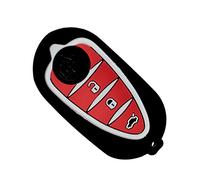 Happyit Silicone Car Key Case Cover for Alfa Myth 159 GTO Giulietta Romeo 4C GTA-m38 3 Buttons Fob Key (Black)