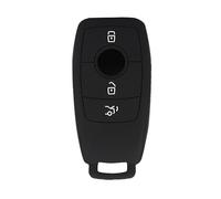 Happyit Silicone Car Key Cover Cases for Mercedes Benz A C E S G Class GLC CLE CLA GLB GLS W177 W205 W213 W222 X167 AMG 3 Buttons (Black)