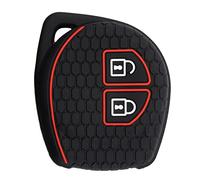 Happyit Silicone Car Key Cover Cases for Suzuki SX4 Swift Grand Vitara Ciaz Liana Spresso Celerio Jimny Jeemny 2 Buttons Remote Control Accessories Black