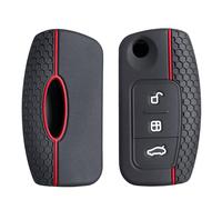 Happyit Silicone Car Key Shell Case Cover Compatible with Ford Focus 2 MK2 Fiesta Mondeo Galaxy Falcon Territory Ecosport 3 Buttons