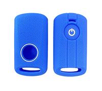 Happyit Silicone Car Motorcycle Key Cover Cases for Yamaha X-max 125 250 309 300 400 Aerox Nvx155 Qbix Jauns (1 Button Blue)