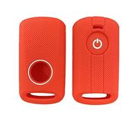 Happyit Silicone Car Motorcycle Key Cover Cases for Yamaha X-max 125 250 309 300 400 Aerox Nvx155 Qbix Jauns (1 Button Red)