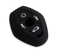 Happyit Silicone Car Smart Key Case Cover for bmw 02 Models 525 X3 X5 X6 Z3 Z4 3 5 7 Series E38 E39 E46 E53 E60 E61 E63 E64 E83 E85 E86 325i 2 Buttons Remote Control Accessories (Black)