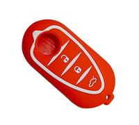 Happyit Silicone Car Smart Key Cover Case for Alfa Myth 159 GTO Myth Giulietta Romeo 4C GTA-m38 3 Buttons Remote Control (Red)