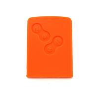 Happyit Silicone Car Smart Key Cover Case for Renault Clio Scenic Megane Duster Sandero Captur Twingo koleos 4 buttons Remote Control (Orange A)