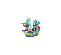 HappyLand Early Learning Centre Fairy Tale Pirate Ship Imagination Playset with 3 Figures, Blue and Green Boat and accessories for Toddlers Ages 2 t