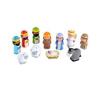 HappyLand Early Learning Centre Nativity Set - Imagination Playset with 7 Character Figures, Baby Jesus and 2 animal figures for Toddlers Ages 18 months to 5 years