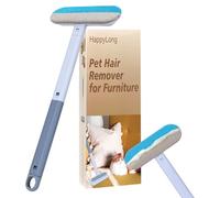 HappyLong Pet Hair Remover for Furniture, Reusable, Effective Lint Brush for Dog and Cat Hair - 17.3Inch Extendable, Gentle on Couches, Carpets, Clothes, Bedding