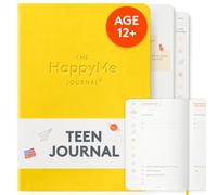 HappyMe Teen Journal - Guided Wellness Journal for Teens: Promote Happiness, Foster Mindfulness - Teen Girl or Boy Gift Diary Notebook for Positive Habits, Self-Discovery (Yellow)