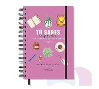 HappyMots School Calendar 2024 | Weekly Calendar 12 Full Months | Year Planner 2023 2024 from September 2023 to August 2024 | Includes Planner, Calendar and Stickers, A5 Size
