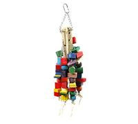 The Bird House Bamboo Supersize Puzzle Bird Toy Durable Fun Interactive Playing Chewing Shredding Non Toxic Easy to Use for Caged Parrots Large Birds