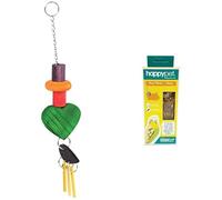HAPPYPET Bird House Bundle - Great Chime Bird Toy & Tweeter's Treats Seed Sticks
