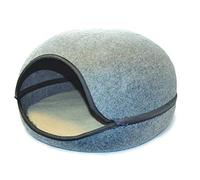 HAPPYPET Cat Beds (Dove Grey) | Zip all around the pod to allow easy access for your cat - Inner cushion Handwashable only and do not tumble dry