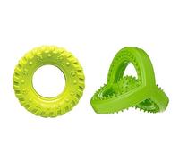HAPPYPET Dog Toy Bundle - Grrrelli Tyre (Large) & Tough Toys Frame Ball - Durable, Strong Toys for Chewing, Tugging & Fetch - Suitable for All Breeds