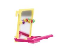 HAPPYPET Fun at the Fair Mirror Perch Green Bird Cage Accessory Natural