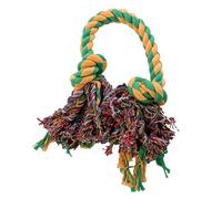 HAPPYPET King Size Rope Tug Dog Toy Durable Strong Tough Fun Interactive Chewing Outdoor Playing Fetch Retrieve Tugging for Small Medium Large Breeds