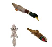 HAPPYPET Mad About Pets Dog Toy Bundle - Plush Empty Nester, Chipmunk & Pheasant Toys for Small Breeds