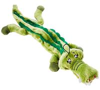 happypet "Mad About Pets" Plush Alligator Wild Crinkler Dog Toy,X-Large